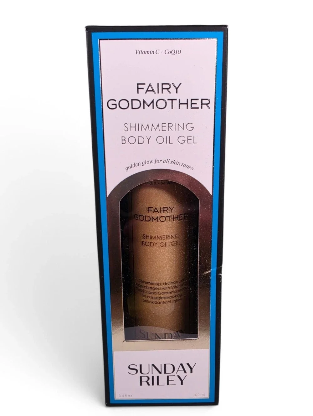 Sunday Riley Fairy Godmother Shimmering Body Oil Gel (Gold) NIB!